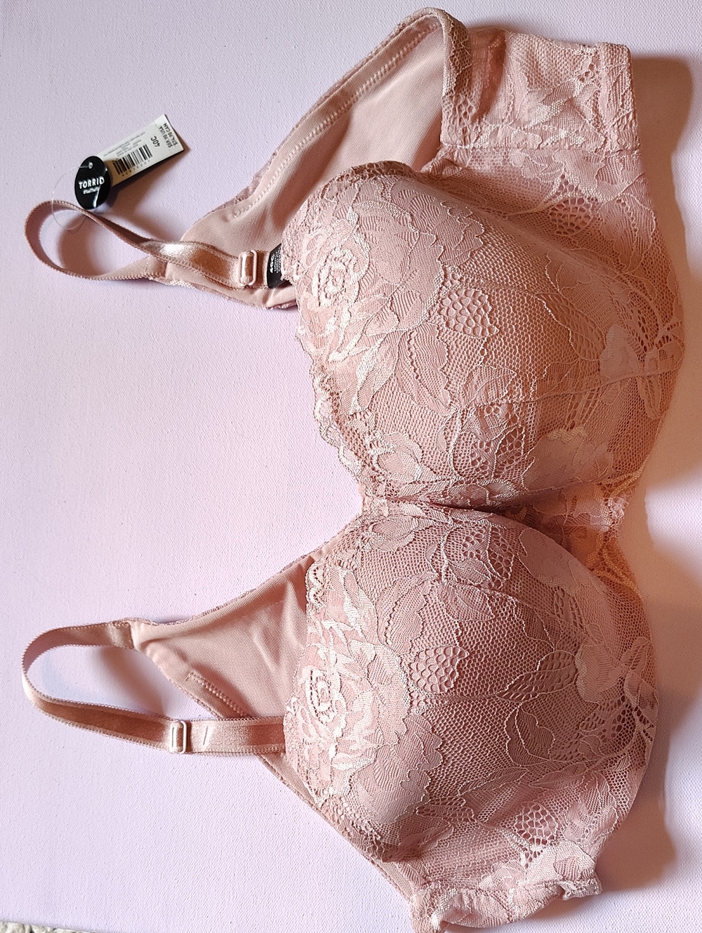 torrid Lace Balconette Underwire Bra in Blush
